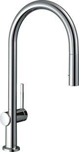 Hansgrohe Talis M54 ééngreeps keukenmengkraan 210 met uitttrekbare vuistdouche, 2 straalsoorten, chroom