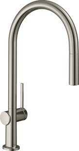Hansgrohe Talis M54 ééngreeps keukenmengkraan 210 met uittrekbare uitloop, rvs look
