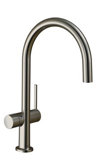 Hansgrohe Talis M54 ééngreeps keukenmengkraan 220 met stopkraan voor vaatwasser, rvs look