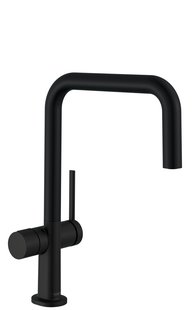Hansgrohe Talis M54 ééngreeps keukenmengkraan U 220 met stopkraan voor vaatwasser, mat zwart