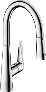 Hansgrohe Talis M51 ééngreeps keukenmengkraan 200 met uittrekbare vuistdouche, 2 straalsoorten, chroom