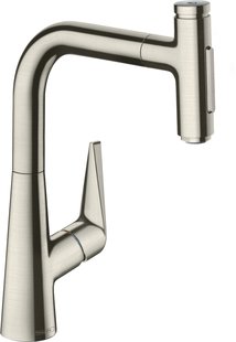 Hansgrohe Talis Select M51 M5117-H220 ééngreeps keukenmengkraan met uittrekbare vuistdouche, rvs look