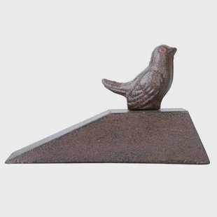 Esschert deurstopper vogel -i¿½ gietijzeri¿½ - donker bruin - 15 x 6.5