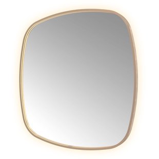 Spiegel Hotbath &MORE 100x100 cm LED-Verlichting Spiegelverwarming Deens Ovaal Geborsteld Koper PVD