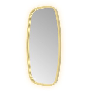 Spiegel Hotbath &MORE 80x40 cm LED-Verlichting Spiegelverwarming Deens Ovaal Geborsteld Messing PVD