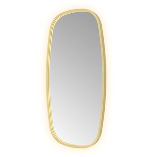 Spiegel Hotbath &MORE 100x50 cm LED-Verlichting Spiegelverwarming Deens Ovaal Geborsteld Messing PVD