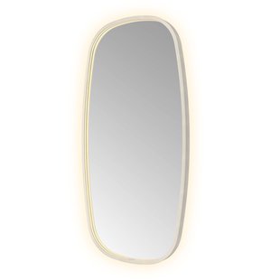 Spiegel Hotbath &MORE 100x50 cm LED-Verlichting Spiegelverwarming Deens Ovaal RVS