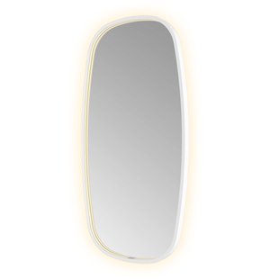 Spiegel Hotbath &MORE 100x50 cm LED-Verlichting Spiegelverwarming Deens Ovaal Mat Wit