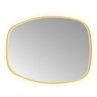 Spiegel Hotbath &MORE 80x120 cm LED-Verlichting Spiegelverwarming Deens Ovaal Geborsteld Messing PVD