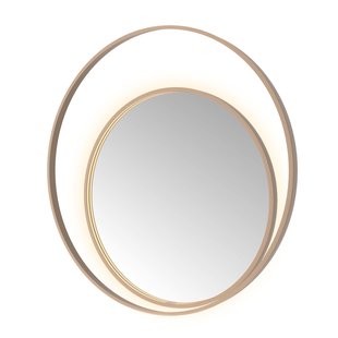 Spiegel Hotbath &MORE 100x100 cm LED-Verlichting Spiegelverwarming Rond Deco Geborsteld Koper PVD