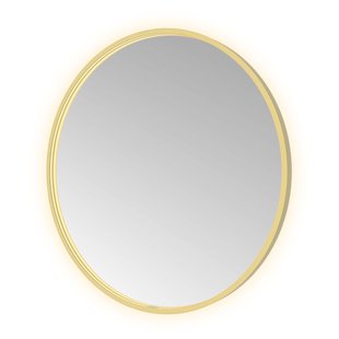 Spiegel Hotbath &MORE 80x80 cm LED-Verlichting Spiegelverwarming Rond Geborsteld Messing PVD