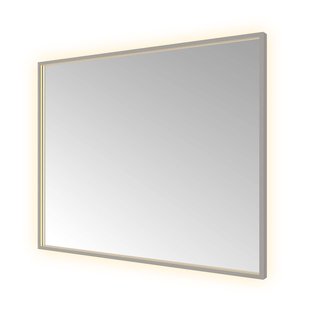 Spiegel Hotbath &MORE 80x100 cm LED-Verlichting Spiegelverwarming Rechthoek Geborsteld Gunmetal
