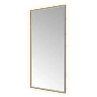 Spiegel Hotbath &MORE 80x50 cm LED-Verlichting Spiegelverwarming Rechthoek Geborsteld Gunmetal