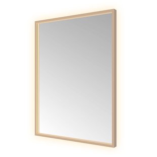 Spiegel Hotbath &MORE 80x60 cm LED-Verlichting Spiegelverwarming Rechthoek Geborsteld Koper PVD