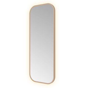 Spiegel Hotbath &MORE 80x30 cm LED-Verlichting Rechthoek Afgerond Geborsteld Koper PVD