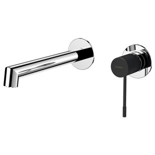 Wastafel Mengkraan 2-gats Hangend Hoog Sapho Solaris Chroom/Mat Zwart