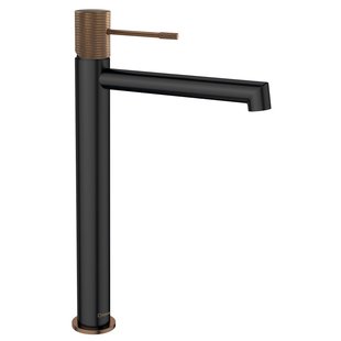 Wastafel Mengkraan Hoog Sapho Solaris Mat Zwart/Koper