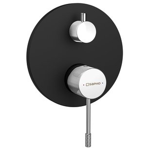 Douche Mengkraan 2-weg Sapho Solaris Mat Zwart/Chroom