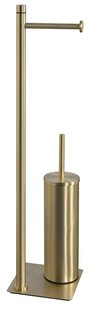 Vrijstaand Closetrol- en Borstelhouder Sapho Trilly Mat Goud