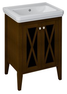 Wastafelmeubel Sapho Cross Mahonie Hout 55x81x43 cm