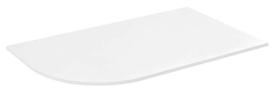 Gebogen Wastafelblad Sapho Pulse 75,7x46,2 cm Rechts Wit