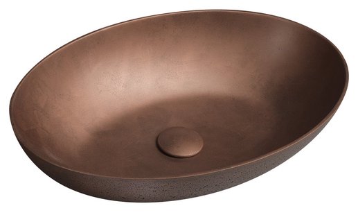Vrijstaand Waskom Sapho Formigo 60x40 cm Koper