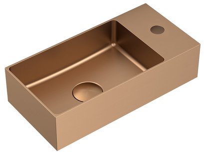 Wastafel Roestvrije Staal incl. Afvoer Sapho Aurum 36,5x18 cm Koper Goud