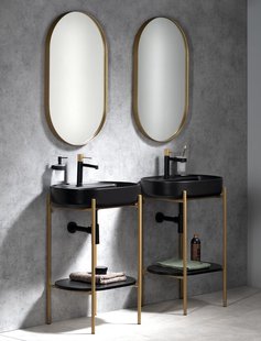 Badkamer Set Sapho Puno Goud Mat en Zwart