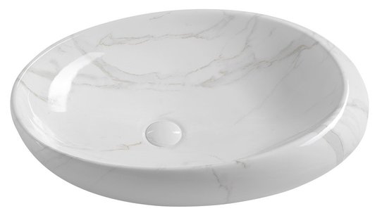 Keramische Opbouw Waskom Sapho Dalma 68x44 cm Wit Keramische Opbouw Waskom Sapho Dalma 68x44 cm Wit