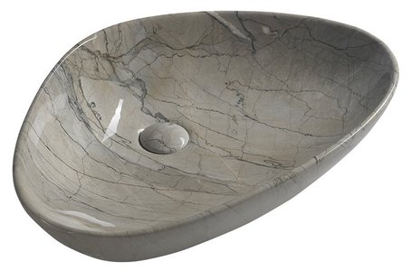 Keramische Opbouw Waskom Sapho Dalma 58,5x39 cm Grijs