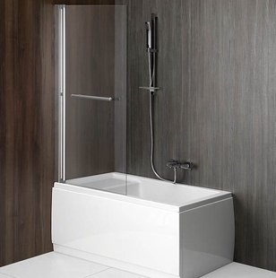 Vouwbare Badwand Sapho Rioni 71 cm Zilver