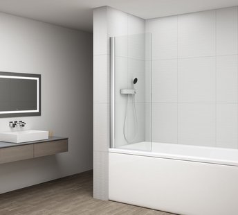 Badwand Draaibaar Sapho Rota 65 cm Zwart