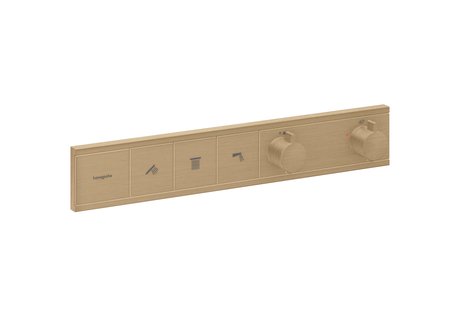 Hansgrohe RainSelect thermostaat inbouw voor 3 functies, Brushed Bronze
