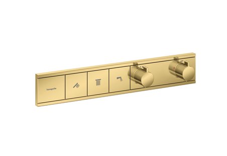 Hansgrohe RainSelect thermostaat inbouw voor 3 functies, Polished Gold Optic