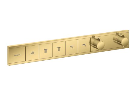 Hansgrohe RainSelect thermostaat inbouw voor 5 functies, Polished Gold Optic