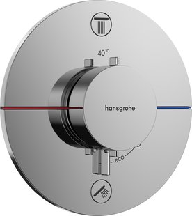 Hansgrohe ShowerSelect Comfort S thermostaat inbouw voor 2 functies met geïntergreerde zekerheidscombinatie volgens EN1717, chroom