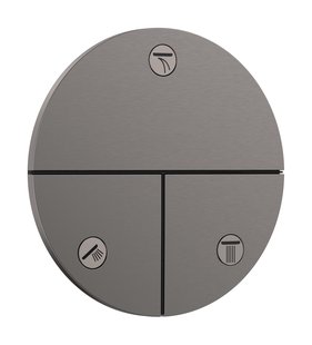 Hansgrohe ShowerSelect Comfort S stopkraan inbouw voor 3 functies, Brushed Black Chrome