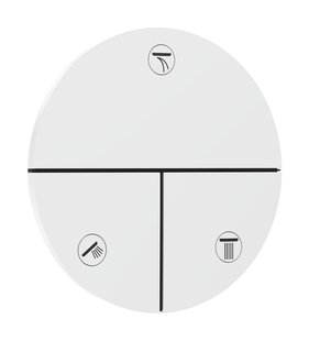 Hansgrohe ShowerSelect Comfort S stopkraan inbouw voor 3 functies, mat wit