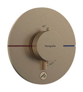 Hansgrohe ShowerSelect Comfort S thermostaat inbouw voor 1 functie en extra uitgang, Brushed Bronze
