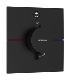 Hansgrohe ShowerSelect Comfort E thermostaat inbouw voor 1 functie, mat zwart