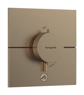 Hansgrohe ShowerSelect Comfort E thermostaat inbouw voor 1 functie en extra uitgang, Brushed Bronze