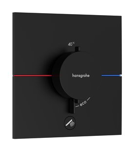 Hansgrohe ShowerSelect Comfort E thermostaat inbouw voor 1 functie en extra uitgang, mat zwart