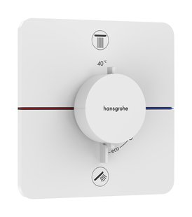 Hansgrohe ShowerSelect Comfort Q thermostaat inbouw voor 2 functies, mat wit