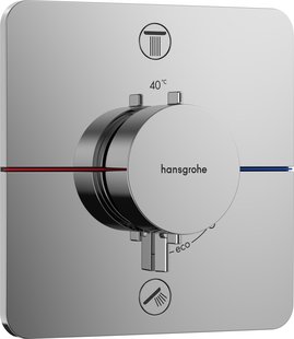 Hansgrohe ShowerSelect Comfort Q thermostaat inbouw voor 2 functies met geïntergreerde zekerheidscombinatie volgens EN1717, chroom