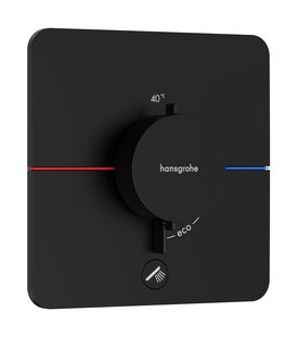 Hansgrohe ShowerSelect Comfort Q thermsotaat inbouw voor 1 functie en extra uitgang, mat zwart