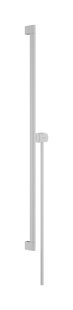 Hansgrohe Unica glijstang S Puro 90 cm met easy slide schuifstuk en Isiflex doucheslang 160 cm, mat wit