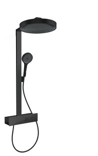 Hansgrohe Rainfinity showerpipe 360 1jet met ShowerTablet 350, mat zwart