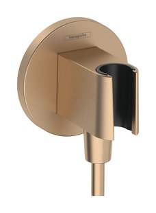Hansgrohe FixFit S muuraansluitbocht met handdouchehouder, Brushed Bronze