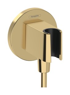 Hansgrohe FixFit S muuraansluitbocht met handdouchehouder, Polished Gold Optic