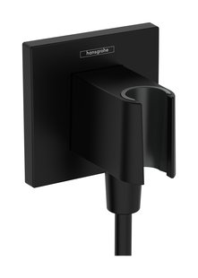 Hansgrohe FixFit E muuraansluitbocht met handdouchehouder, mat zwart